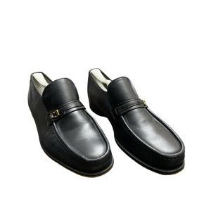 FLORSHEIM 367197 Imperial Como Moc Toe Bit Loafers Black Napa Leather  US 10.5 E